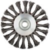Корщетка-колесо с наклоном гайка М14 стальная витая проволока 125мм FIT 39116