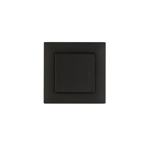 Розетка 1-м с крышкой Karea RIZZ STAR с заземл. дым. металлик Makel 88050029