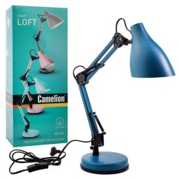 Светильник KD-331 C06 настол. 230В 40Вт E27 син. Camelion 13872