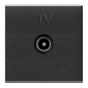 Розетка телевизионная TV 2мод. Zenit прост. механизм антрацит ABB 2CLA225070N1801