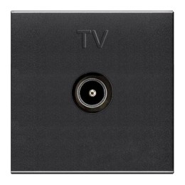 Розетка телевизионная TV 2мод. Zenit прост. механизм антрацит ABB 2CLA225070N1801