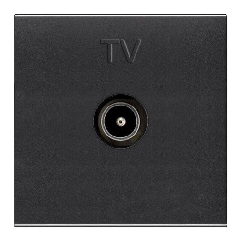 Розетка телевизионная TV 2мод. Zenit прост. механизм антрацит ABB 2CLA225070N1801