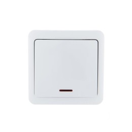 Выключатель 1-кл. 1п ОП Viola 10А IP20 с подсветкой бел. LEZARD 751-0200-111