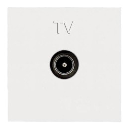 Розетка телевизионная TV 2мод. Zenit прост. механизм бел. ABB 2CLA225070N1101