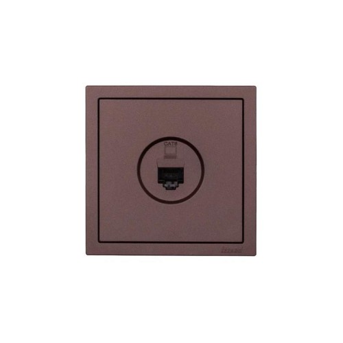 Розетка компьютерная 1-мест. СП ZIMA IP20 шоколад LEZARD 704-7388-140