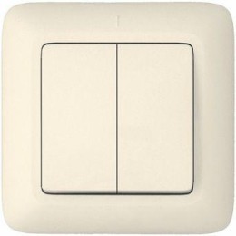 Выключатель 2-кл. СП Прима 10А IP20 сл. кость (опт. упак.) SchE VS5U-218-S