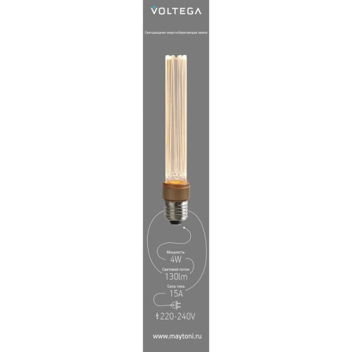 Лампа светодиодная филаментная Loft 271 T30 4Вт 1800К E27 DIM Voltega 8570