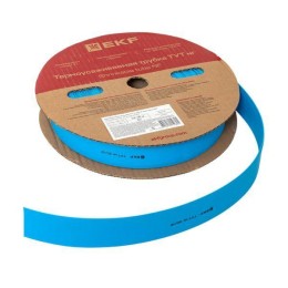 Трубка термоусадочная ТУТ нг 30/15 син. (уп.50м) EKF tut-30-g