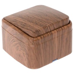 Выключатель 1-кл. 2п ОП Минск 10А IP20 темн. дерево EKF EGV10-021-40