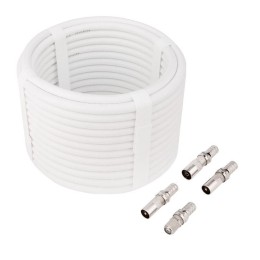 Комплект для ТВ оборудования антенный телевизионный удлинитель ТВ 10м с F-разъемами и ТВ-переходника