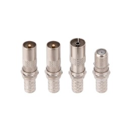 Комплект для ТВ оборудования антенный телевизионный удлинитель ТВ 10м с F-разъемами и ТВ-переходника