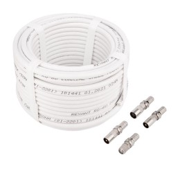 Комплект для ТВ оборудования антенный телевизионный удлинитель ТВ 20м с F-разъемами и ТВ-переходника