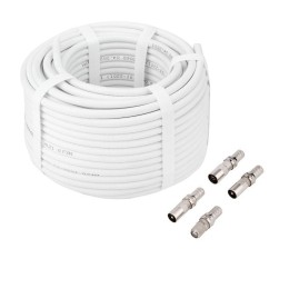 Комплект для ТВ оборудования антенный телевизионный удлинитель ТВ 30м с F-разъемами и ТВ-переходника