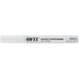 Маркер строительный с жидким красящим составом алюм. корпус бел. FIT 04351