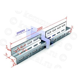 Профиль 62х40х32 L2000 сталь 2мм К241 УХЛ1 гор. оцинк. КЭМЗ 465 323226 19