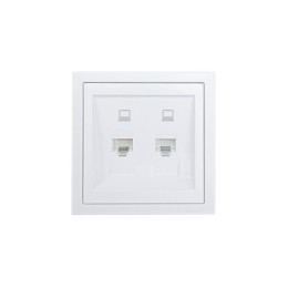 Розетка компьютерная 2-мест. ZIMA IP20 бел. LEZARD 704-0288-141