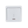 Переключатель проходной 1-кл. 1п ОП Viola 10А IP20 с подсветкой бел. LEZARD 751-0200-114