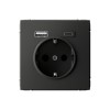 Розетка ArtGallery 16А с 2-мя заряд. устройствами USB A+C 5В/2.4А/3А 2х5В/1.5А механизм базальт SE G