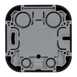 Розетка телевизионная TV 1-м ОП Quteo IP20 с топологией "звезда" черн. матов. Leg 782478