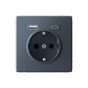 Розетка ArtGallery 16А с 2-мя заряд. устройствами USB A+C 5В/2.4А/3А 2х5В/1.5А механизм грифель SE G