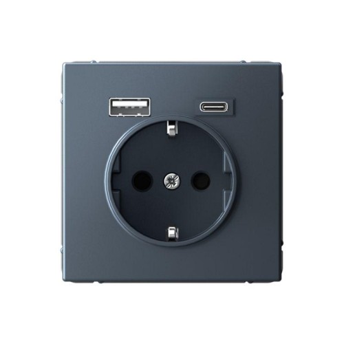 Розетка ArtGallery 16А с 2-мя заряд. устройствами USB A+C 5В/2.4А/3А 2х5В/1.5А механизм грифель SE G