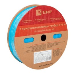 Трубка термоусадочная ТУТ нг 40/20 син. (уп.50м) EKF tut-40-g