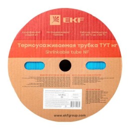 Трубка термоусадочная ТУТ нг 40/20 син. (уп.50м) EKF tut-40-g