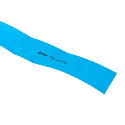 Трубка термоусадочная ТУТ нг 40/20 син. (уп.50м) EKF tut-40-g