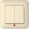 Выключатель 2-кл. СП Прима 10А IP20 с индикацией сл. кость (опт. упак.) SchE VS5U-217-S