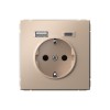 Розетка ArtGallery 16А с 2-мя заряд. устройствами USB A+C 5В/2.4А/3А 2х5В/1.5А механизм песочн. SE G