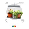 Светильник для растений FITO-20W-QLED-G 20Вт 220-240В 3500К IP40 +1град. до +35град.C 30000ч настол.