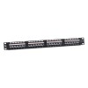 Патч-панель 19дюйм 1U 24 порта RJ45 кат.5E Dual IDC PLAN-24-Cat.5e-Dual IDC угол портов 45град. Cabe