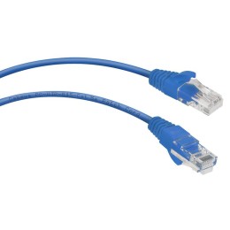 Патч-корд U/UTP кат.5E PC-UTP-RJ45-Cat.5e-0.3m-BL 2хRJ45/8p8c неэкранир. PVC 0.3м син. Cabeus 7662c