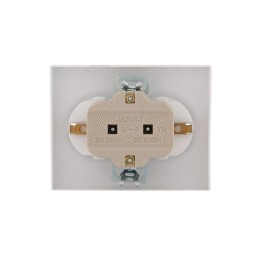 Розетка 2-м СП Karina с заземл. керамика бел. LEZARD 707-0200-127