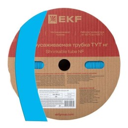 Трубка термоусадочная ТУТ нг 50/25 син. (уп.50м) EKF tut-50-g