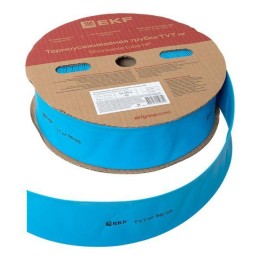 Трубка термоусадочная ТУТ нг 50/25 син. (уп.50м) EKF tut-50-g