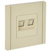 Розетка компьютерная 2-м RJ45 кат.6 FORTE&PIANO FP434 ваниль IEK FP-K20-2-K10