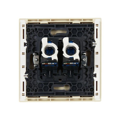 Розетка компьютерная 2-м RJ45 кат.6 FORTE&PIANO FP434 ваниль IEK FP-K20-2-K10