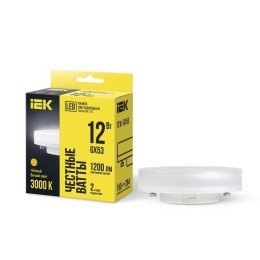 Лампа светодиодная ECO T75 таблетка 12Вт 230В 3000К GX53 IEK LLE-T80-12-230-30-GX53