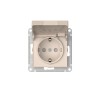 Розетка AtlasDesign 16А IP20 с заземл. защ. шторки с крышкой быстрозажим. клем. механизм беж. SE ATN