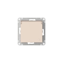 Розетка AtlasDesign 16А IP20 с заземл. защ. шторки с крышкой быстрозажим. клем. механизм беж. SE ATN