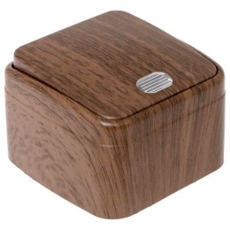 Выключатель 1-кл. 2п ОП Минск 10А IP20 с индикатором темн. дерево EKF EGV10-121-40