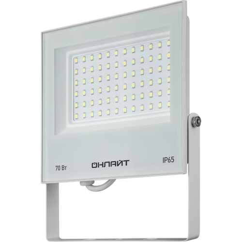 Прожектор светодиодный 90 138 OFL-70-6K-WH-IP65-LED 70Вт 6000К IP65 5600лм бел. ОНЛАЙТ 90138
