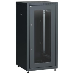 Шкаф сетевой LINEA E 18U 600х600мм стекл. передняя дверь задняя металлическая черн. ITK LE05-18U66-G