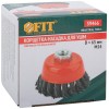 Корщетка-чашка гайка М14 стальная витая проволока 65мм FIT 39466