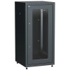 Шкаф сетевой LINEA E 24U 600х600мм стекл. передняя дверь задняя металлическая черн. ITK LE05-24U66-G