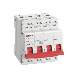 Выключатель нагрузки 4п 20А ВН-63N PROxima EKF S63420