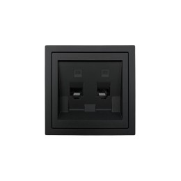 Розетка компьютерная 2-мест. СП ZIMA IP20 черн. бархат LEZARD 704-4288-141