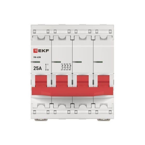 Выключатель нагрузки 4п 25А ВН-63N PROxima EKF S63425