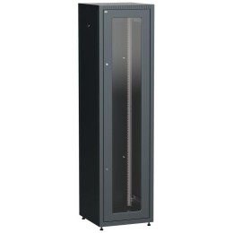 Шкаф сетевой LINEA E 47U 600х600мм стекл. передняя дверь задняя металлическая черн. ITK LE05-47U66-G